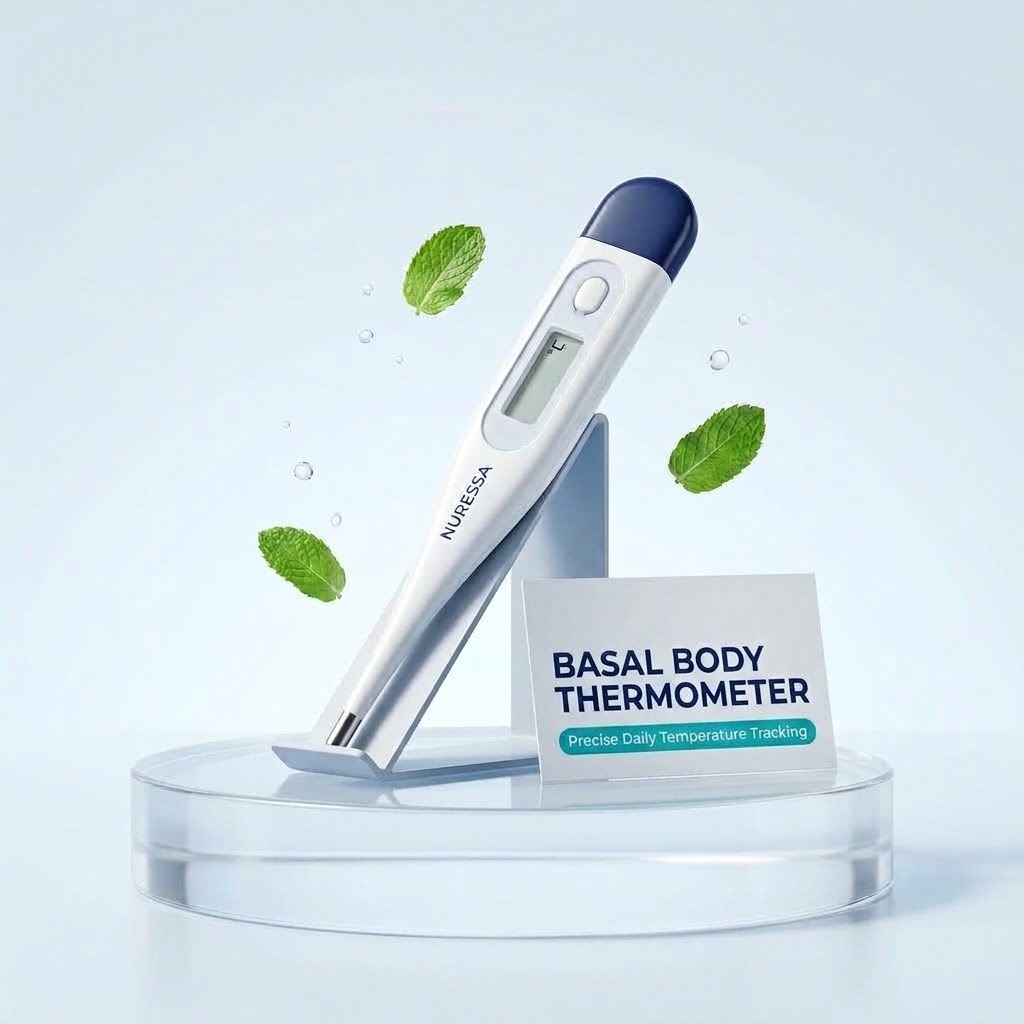 Basal Body Thermometer with fertility awareness device label